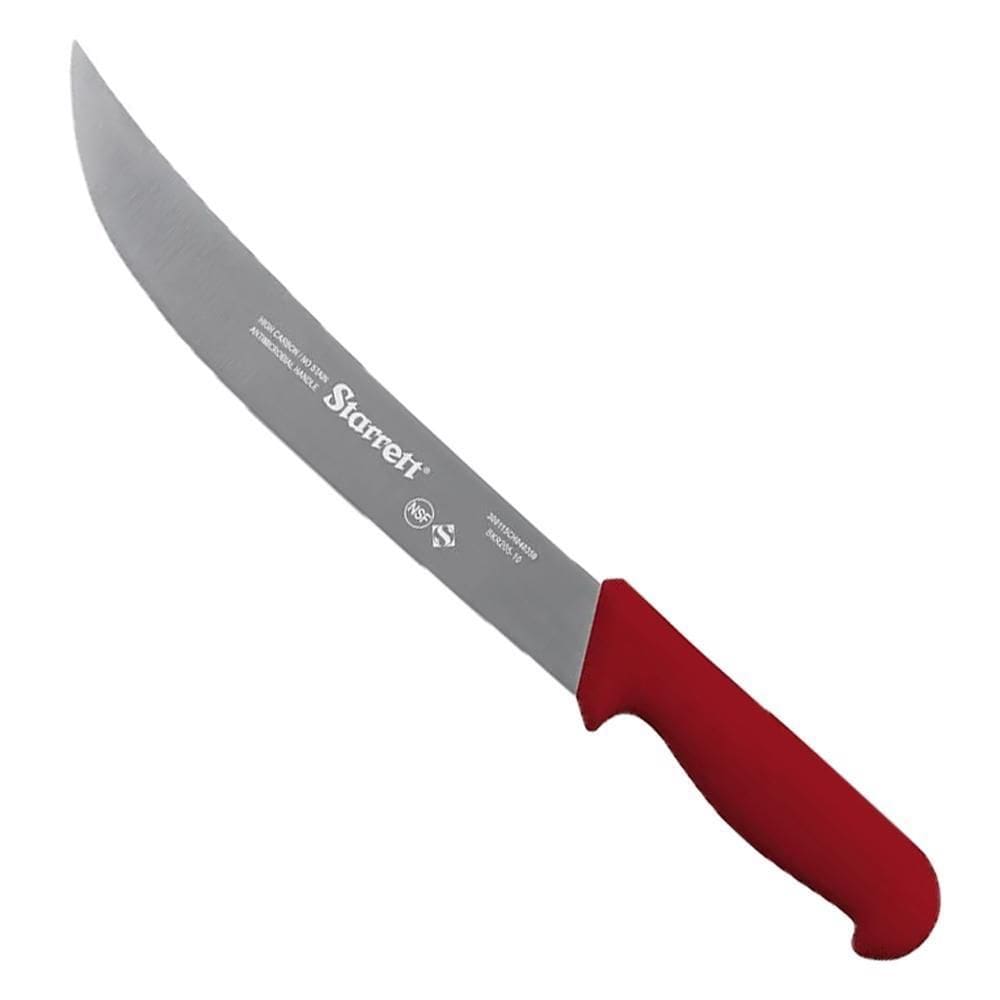 Faca De Carne Curvada Larga 10`` Vermelha Bkr205-10 Starrett
