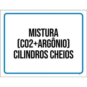 Placa Mistura C02 Argônio Cilindros Cheios 36X46