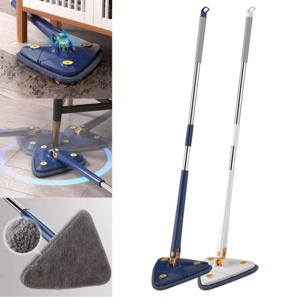 Mop Triangular Giratório Com 2 Refil Mágico Azul