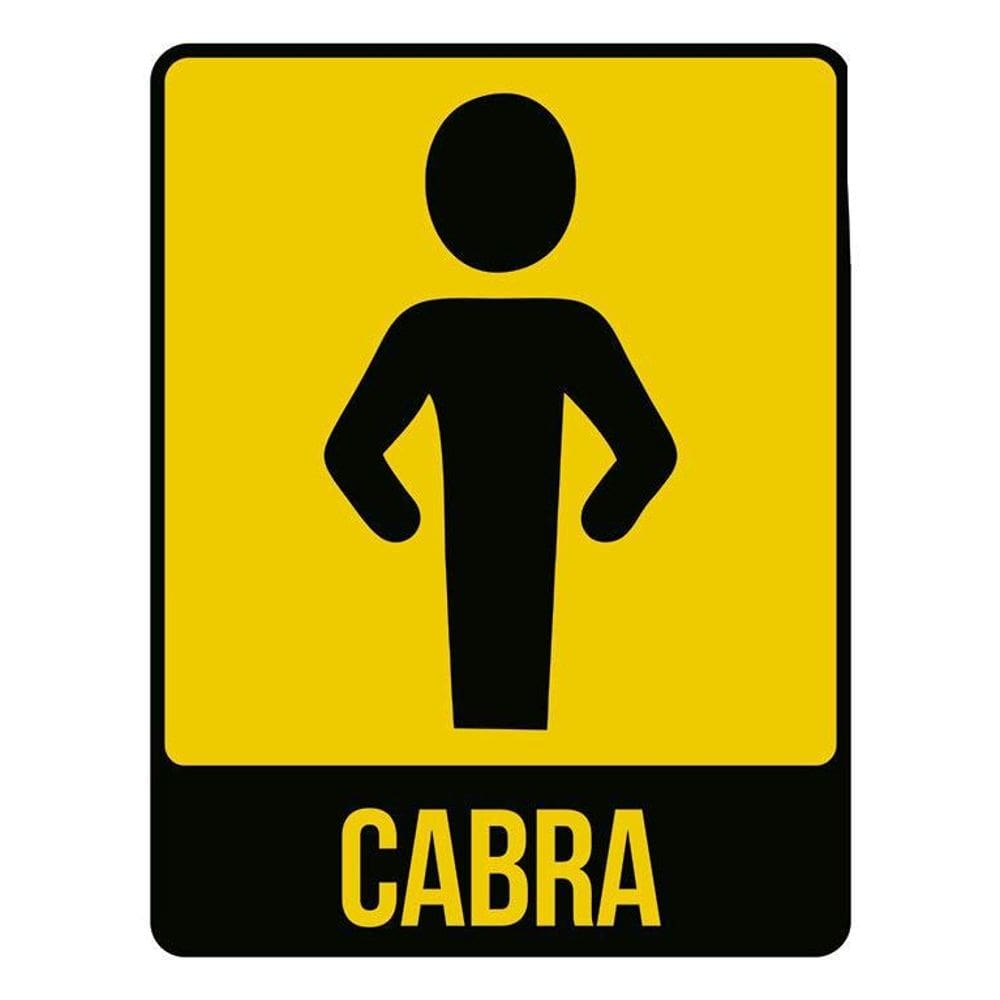 Placa Sinalização Banheiro Feminino Cabra 36X46