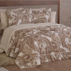 Edredom King Coberdrom Top Line Estampado Hipercal/sherpa 3 Peças - Malaga