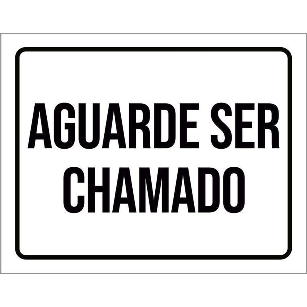 Kit 3 Placas Sinalização - Aguarde Ser Chamado