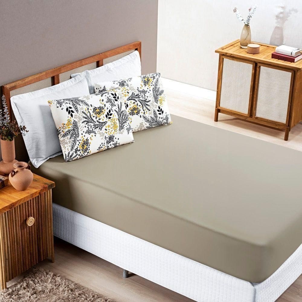 Jogo De Cama Malha Casal Quality 03 Peças - Blossom