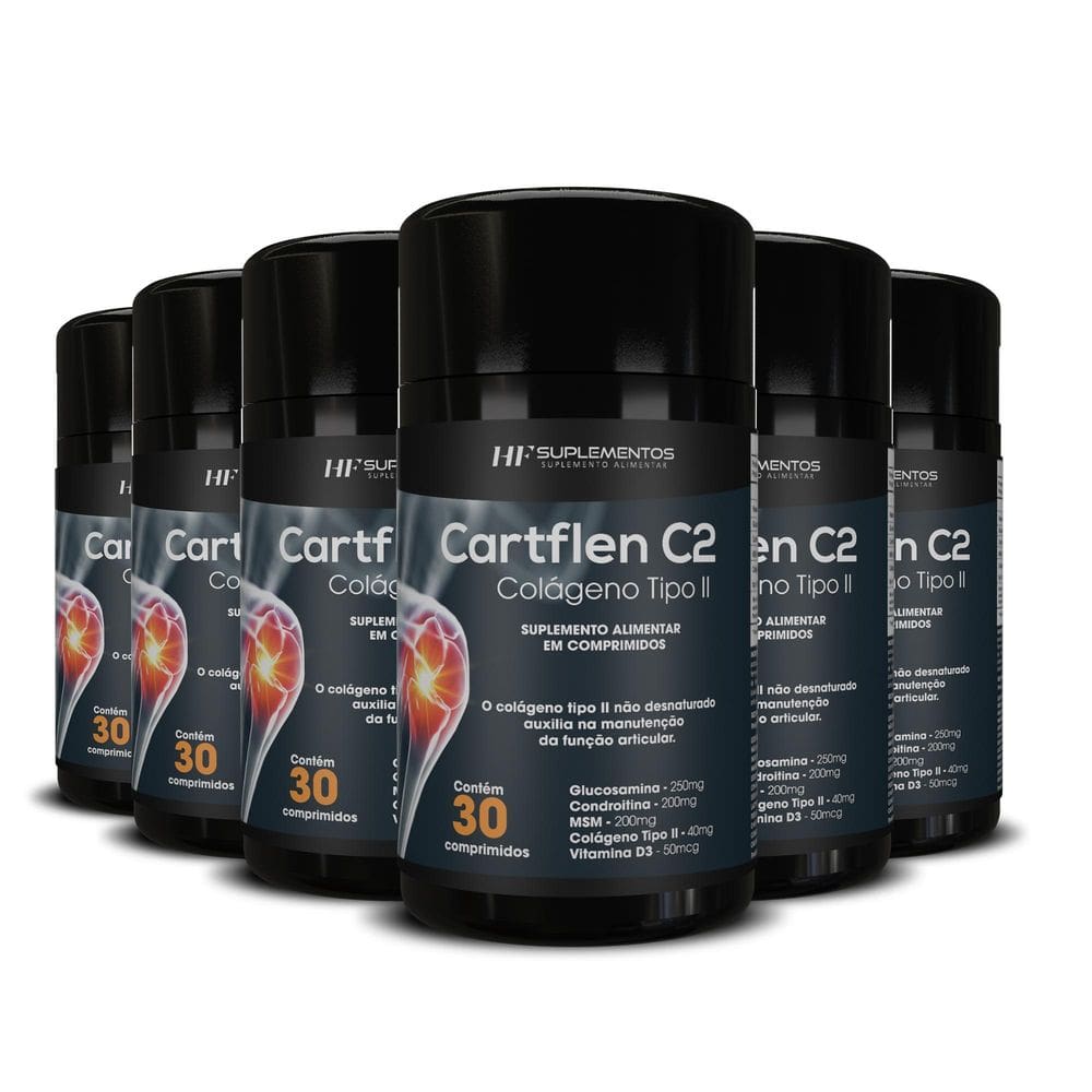 6X Cartflen C2 Colageno Tipo Ii 30Comp Hf Suplementos