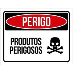 Placa Perigo - Produtos Perigosos - De Sinalização 36X46