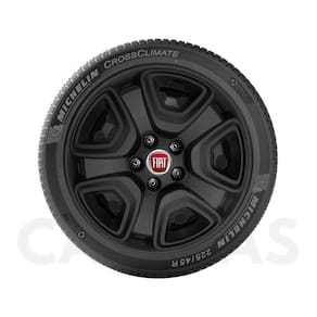 1X Calota Fiat Toro 2021 Aro 16 Preto Emblema 300Cp