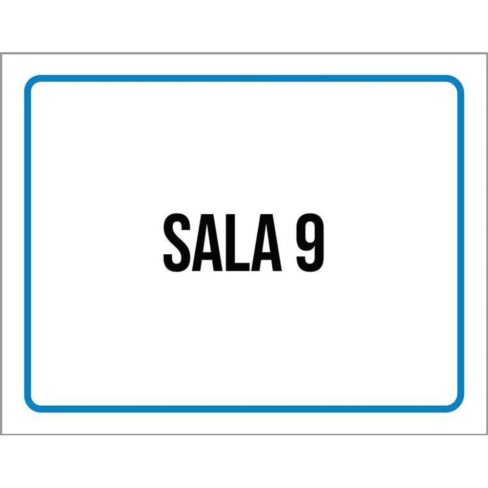 Kit 3 Placas Ambiente Sinalização Setor Sala 9