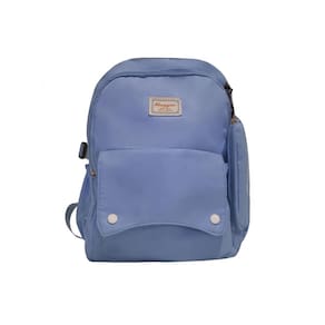 Mochila Fofa Com Estojo Estilo Coreano Escolar Azul