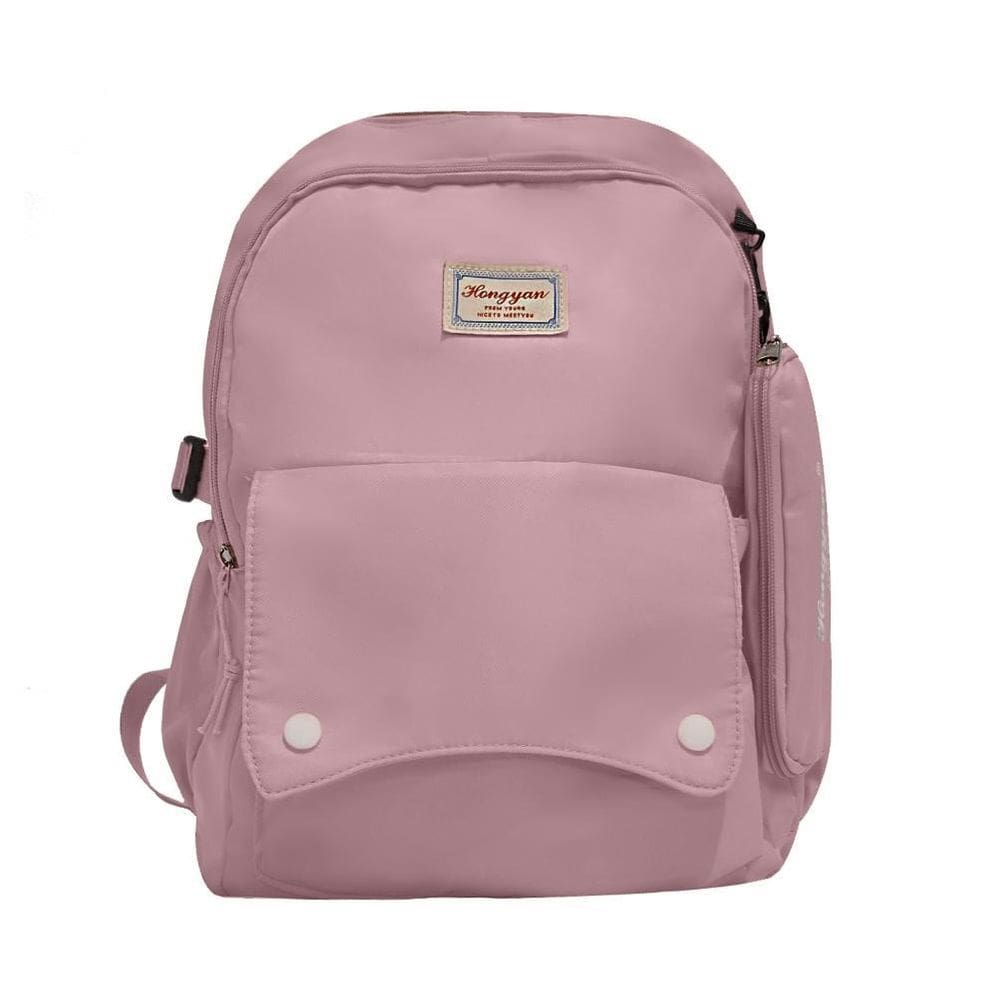 Mochila Fofa Com Estojo Estilo Coreano Escolar Rosa