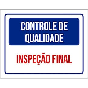 Kit 3 Placas Controle De Qualidade Inspeção Final