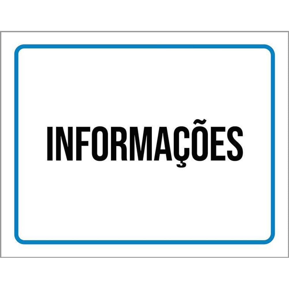 Placa Ambiente Sinalização Setor Informações 36X46