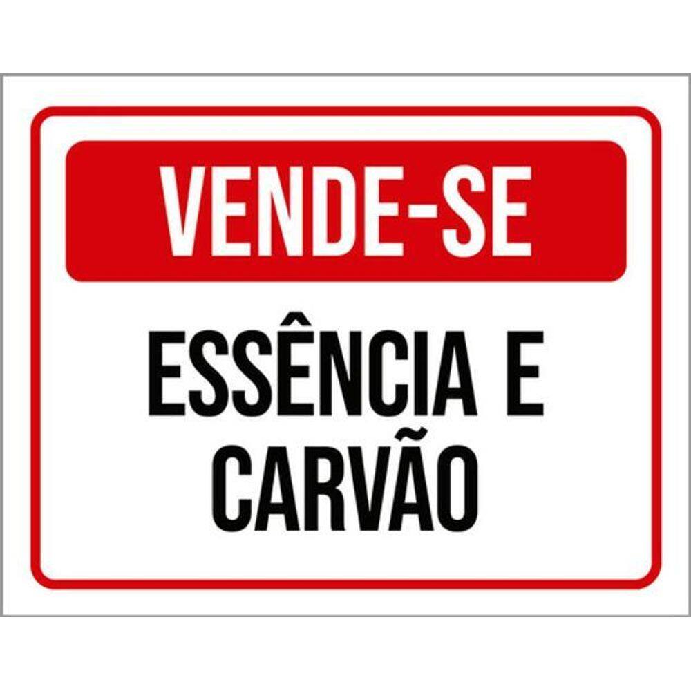 Kit 3 Placas Vende-Se Essência E Carvão