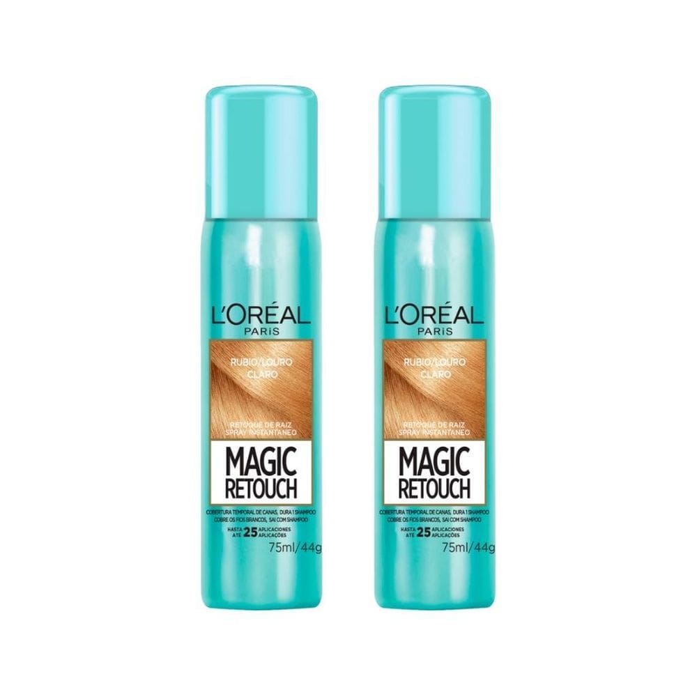 Coloraçao Loreal Magic Retouch 75Ml Spray Louro Claro - 2Un