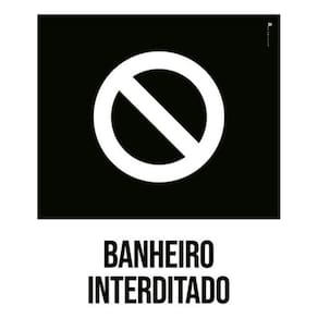 Kit 3 Placas Sinalização - Banheiro Interditado Desenho