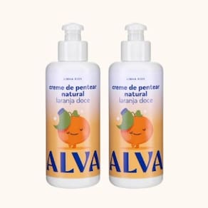 Kit 2X: Creme Pentear Vegano Infantil Laranja Doce E
