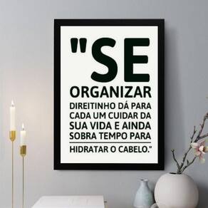 Quadro Decorativo Se Organizar Direitinho 33X24Cm