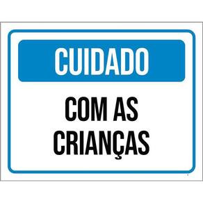 Placa Sinalização - Cuidado Com As Crianças 36X46