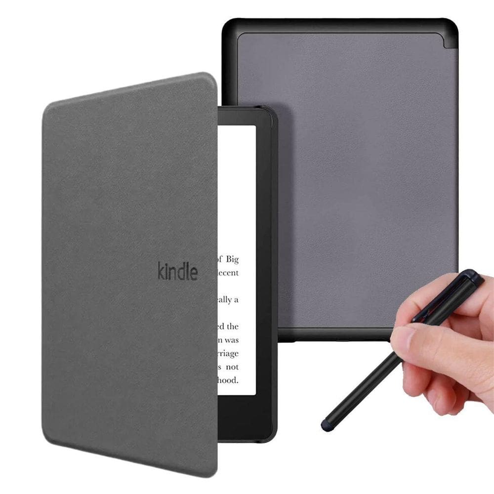 Case Couro Premium Para Kindle 12 Básico 6.0 + Caneta Touch