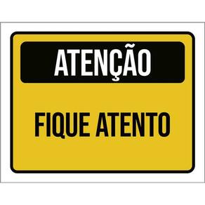 Placa Decorativa - Atenção Fique Atento 36X46