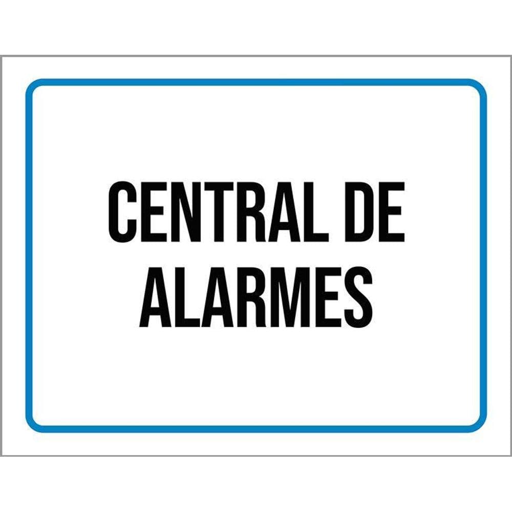 Kit 3 Placas Ambiente Sinalização Setor Central De Alarmes