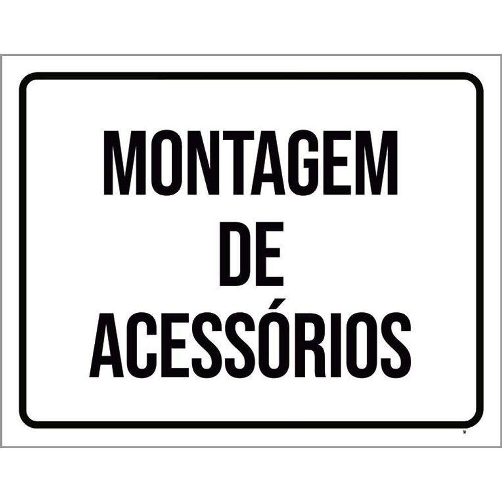 Placa Sinalização Setor Montagem De Acessórios 36X46