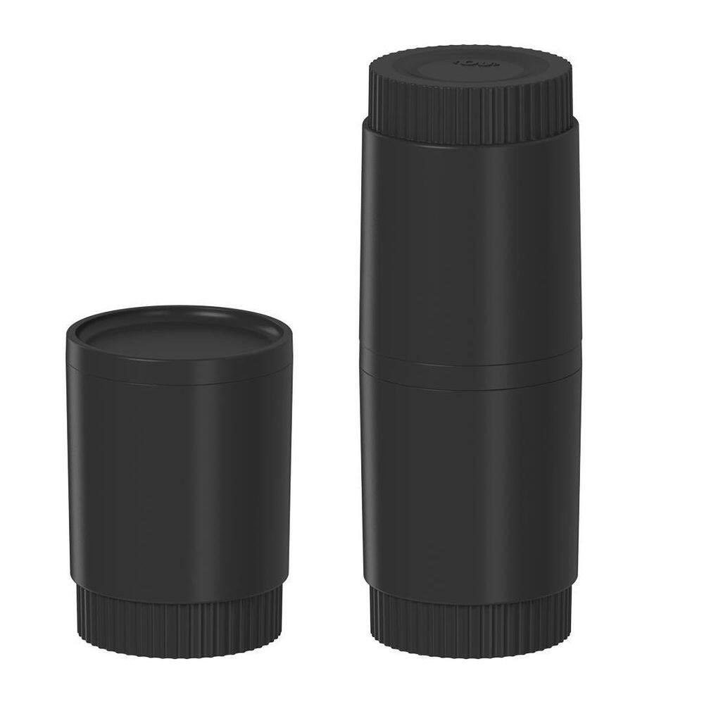 Kit Banheiro Porta Escova E Algodão Cotonete - Preto