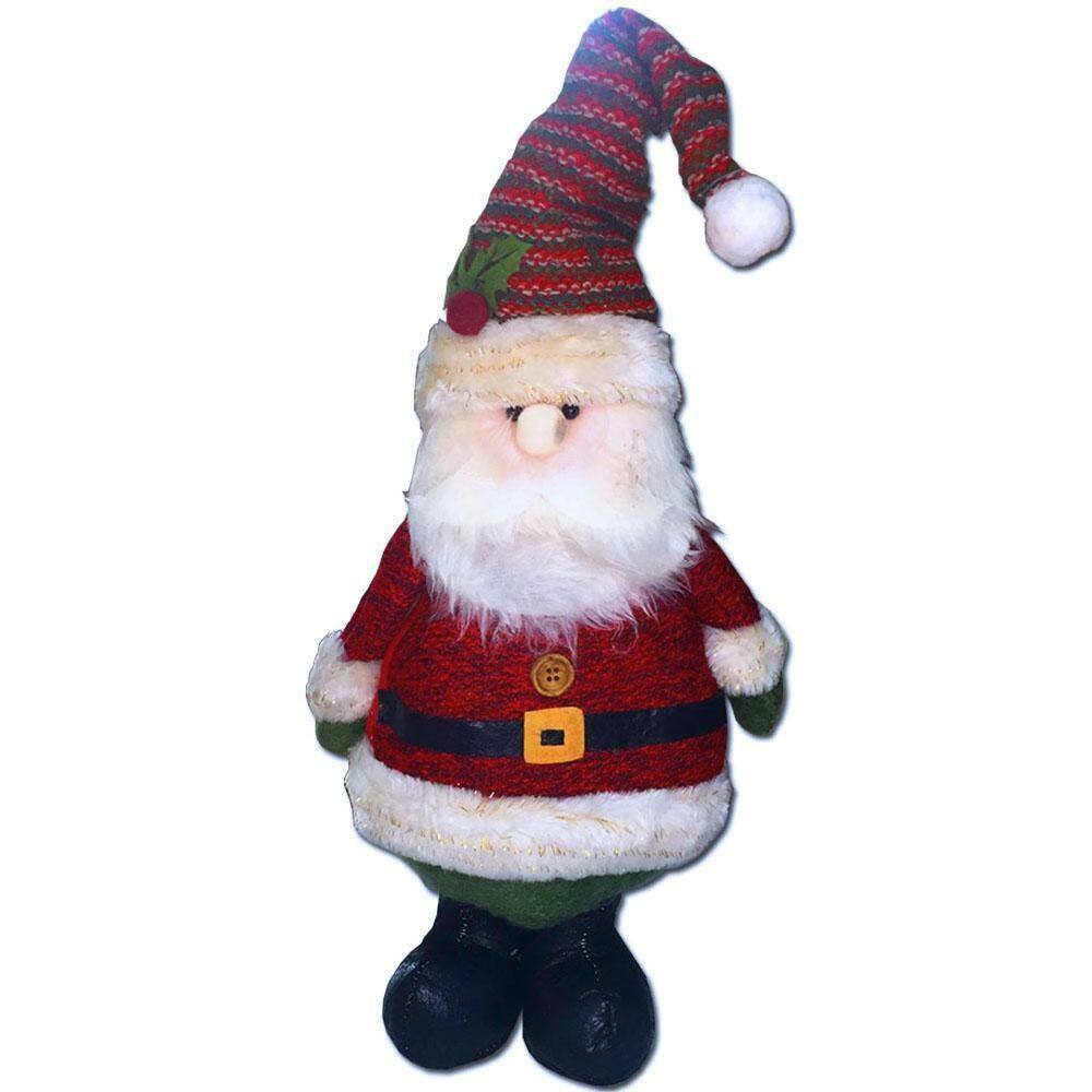 Papai Noel Em Pé Natal 35Cm Vermelho Verde Branco