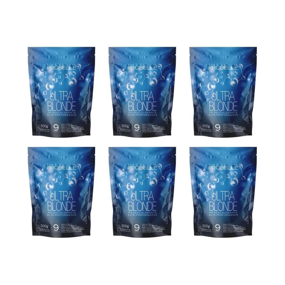 Po Descolorante Probelle 300G Dust Free - Kit Com 6Un
