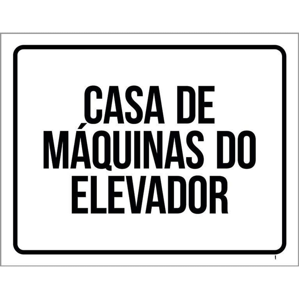 Placa Ambiente Casa De Máquinas Do Elevador 36X46