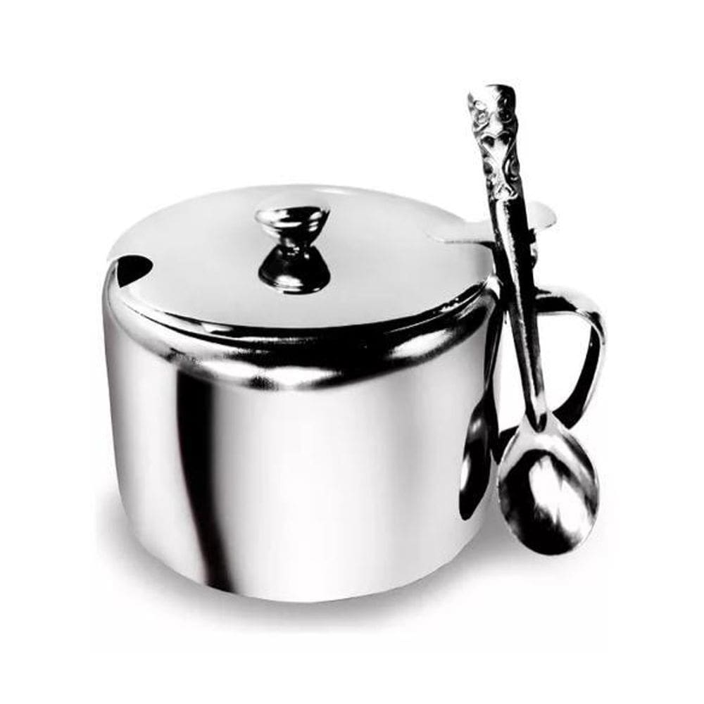 Açucareiro Inox Com Colher Com Capacidade De 250Ml - Ad