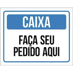 Kit 3 Placas - Caixa Faça Seu Pedido Aqui