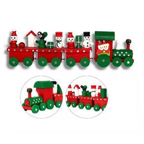 Enfeite De Natal Trem Em Madeira Decoração Festas Natalina