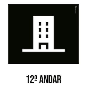 Kit 3 Placas Desenho 12 Andar