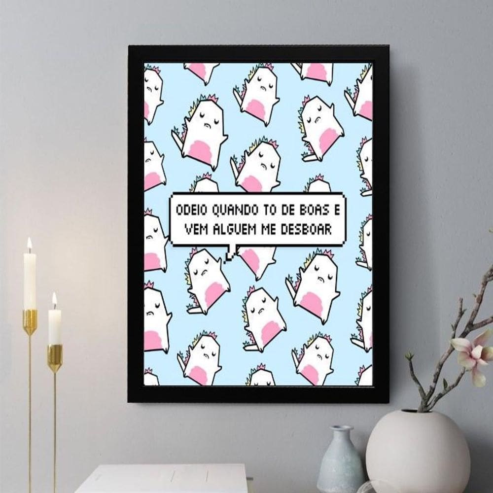 Quadro Decorativo Quando Tô De Boas 24X18Cm