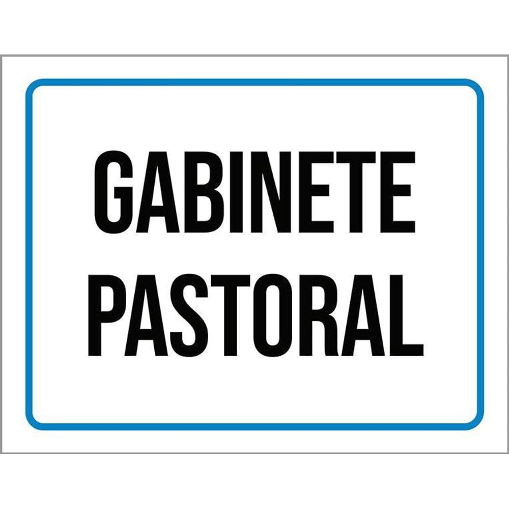 Placa Sinalização - Gabinete Pastoral 36X46