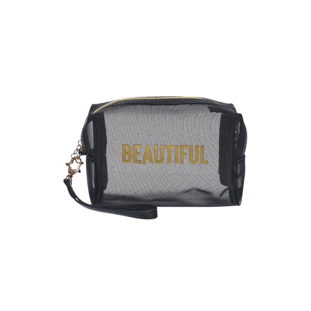 Necessaire Qualis Transparente Pequena Ns2309 - Preto