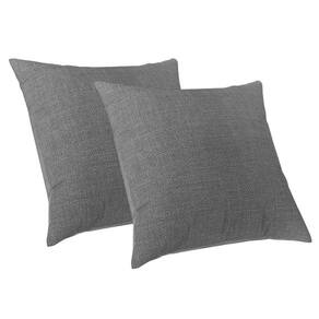 Kit 2 Capas Almofada Luxo 50X50 Suede Premium Cinza Claro