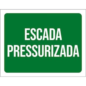 Kit 3 Placas Sinalização - Escada Pressurizada