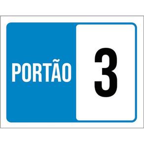 Kit 3 Placas Portão Azul 3