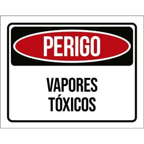 Kit 3 Placas Perigo Vapores Tóxicos