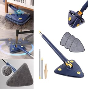 Rodo Triangular Giratório Com 2 Refil Azul 360
