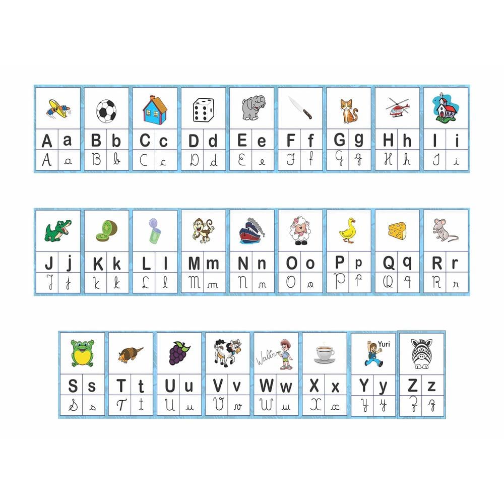 Faixa Banner Alfabeto Ilustrado Abecedario Infantil 5M Lona