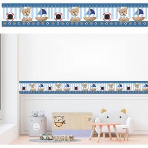 Faixa Adesiva Decorativa Urso Marinheiro 3Mt