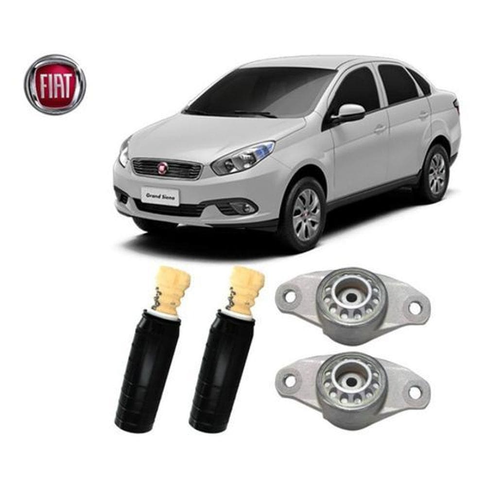 2 Kit Coxim Batente Amortecedor Traseiro Grand Siena 2016