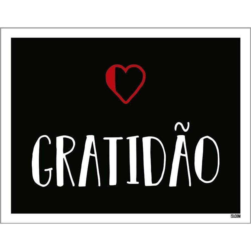 Kit 3 Placas Decorativa - Gratidão