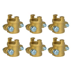 Kit 6 Abraçadeira Latão Bipartida Mangueira Alta Pressão 3/4