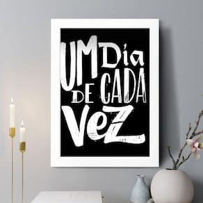 Quadro Decorativo Um Dia De Cada Vez 33X24Cm