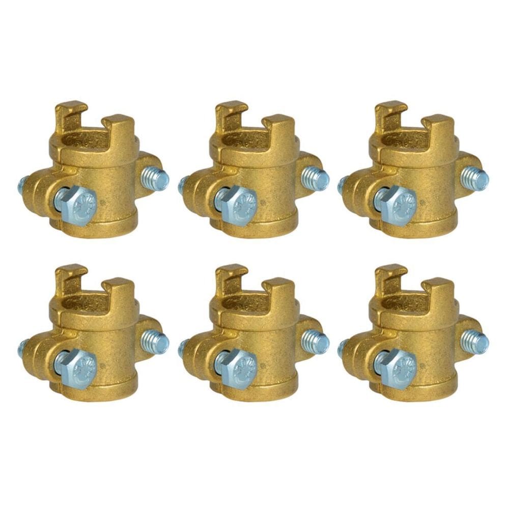 Kit 6 Abraçadeira Latão Bipartida Mangueira Alta Pressão 3/4