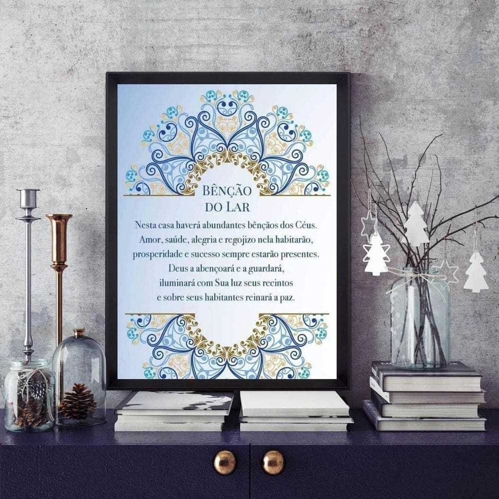 Quadro Decorativo Benção Do Lar 24X18Cm