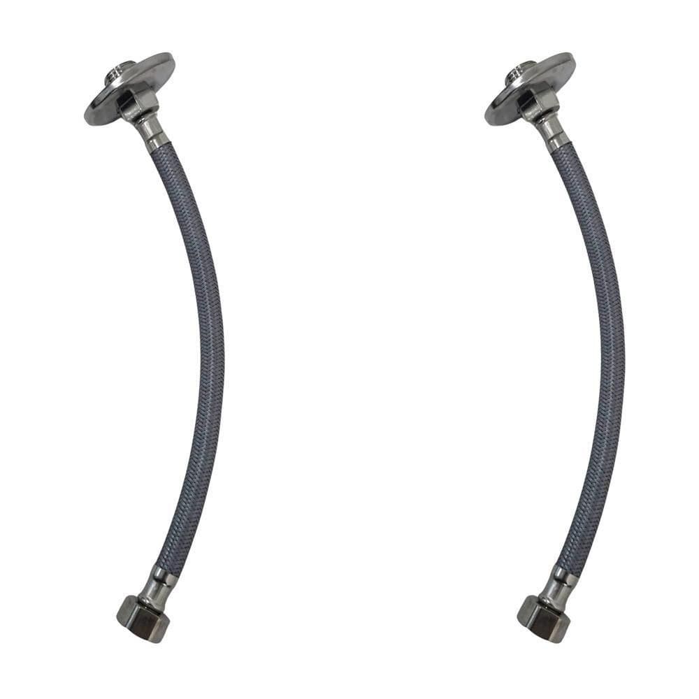 Kit 2 Engate Mangueira Flexível Trançado 60Cm Alta Pressão